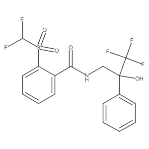 2-((difluoromethyl)sulfonyl)-N-(3,3,3-trifluoro-2-hydroxy-2-phenylpropyl)benzamide Structure