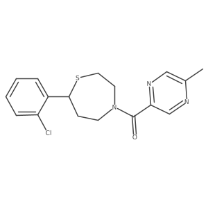(7-(2-Chlorophenyl)-1,4-thiazepan-4-yl)(5-methylpyrazin-2-yl)methanone Structure