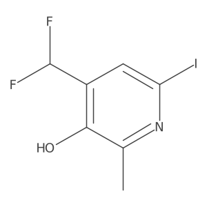 4-(Difluoromethyl)-6-iodo-2-methylpyridin-3-ol Structure
