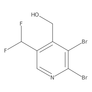 (2,3-Dibromo-5-(difluoromethyl)pyridin-4-yl)methanol Structure