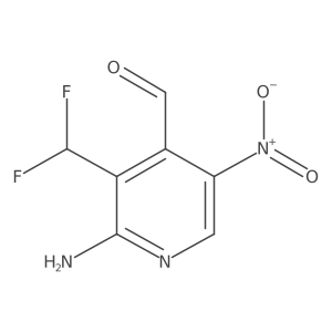 2-Amino-3-(difluoromethyl)-5-nitroisonicotinaldehyde Structure