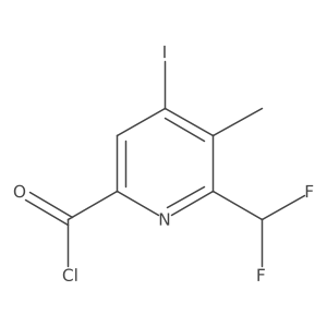 2-(Difluoromethyl)-4-iodo-3-methylpyridine-6-carbonyl chloride Structure