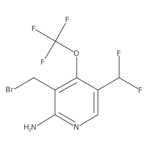 3-(Bromomethyl)-5-(difluoromethyl)-4-(trifluoromethoxy)pyridin-2-amine结构式