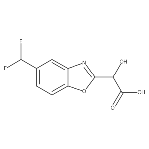 2-(Carboxy(hydroxy)methyl)-5-(difluoromethyl)benzo[d]oxazole结构式