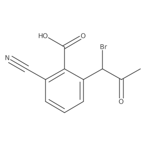 2-(1-Bromo-2-oxopropyl)-6-cyanobenzoic acid Structure