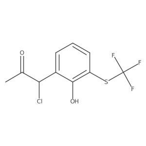 2-(1-Chloro-2-oxopropyl)-6-(trifluoromethylthio)phenol Structure