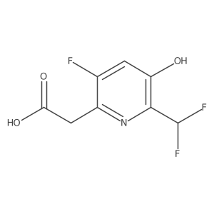 2-(Difluoromethyl)-5-fluoro-3-hydroxypyridine-6-acetic acid结构式