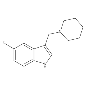 5-Fluoro-3-(piperidin-1-ylmethyl)-1H-indole Structure