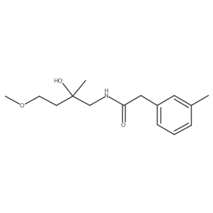N-(2-Hydroxy-4-methoxy-2-methylbutyl)-2-(3-methylphenyl)acetamide结构式