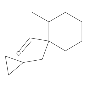 1-(Cyclopropylmethyl)-2-methylcyclohexane-1-carbaldehyde结构式