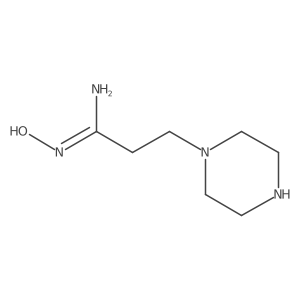 n-Hydroxy-3-(piperazin-1-yl)propanimidamide Structure