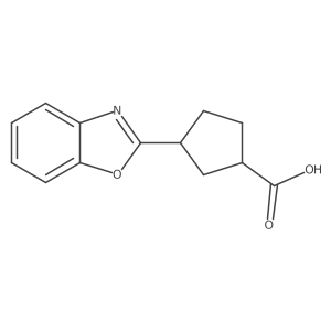 3-(Benzo[d]oxazol-2-yl)cyclopentane-1-carboxylic acid Structure
