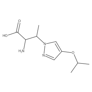 2-amino-3-[4-(propan-2-yloxy)-1H-pyrazol-1-yl]butanoic acid结构式