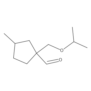 3-Methyl-1-[(propan-2-yloxy)methyl]cyclopentane-1-carbaldehyde Structure