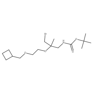 tert-butyl N-{3-bromo-2-[2-(cyclobutylmethoxy)ethoxy]-2-methylpropyl}carbamate Structure