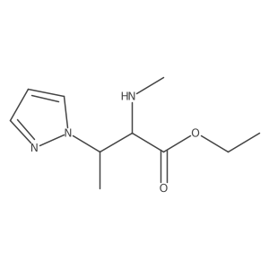 ethyl 2-(methylamino)-3-(1H-pyrazol-1-yl)butanoate Structure