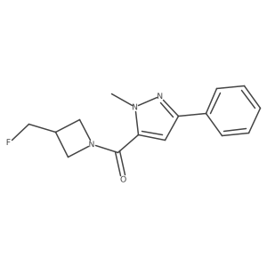 (3-(fluoromethyl)azetidin-1-yl)(1-methyl-3-phenyl-1H-pyrazol-5-yl)methanone Structure