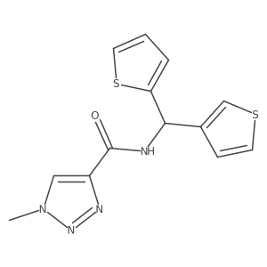 1-methyl-N-(thiophen-2-yl(thiophen-3-yl)methyl)-1H-1,2,3-triazole-4-carboxamide Structure