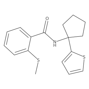 2-(methylthio)-N-(1-(thiophen-2-yl)cyclopentyl)benzamide Structure