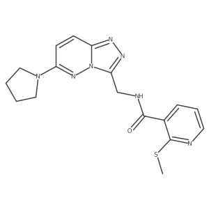 2-(methylthio)-N-((6-(pyrrolidin-1-yl)-[1,2,4]triazolo[4,3-b]pyridazin-3-yl)methyl)nicotinamide Structure