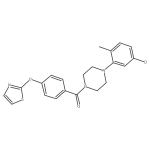(4-(5-Chloro-2-methylphenyl)piperazin-1-yl)(4-(thiazol-2-yloxy)phenyl)methanone Structure