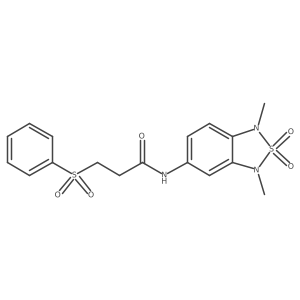 N-(1,3-dimethyl-2,2-dioxido-1,3-dihydrobenzo[c][1,2,5]thiadiazol-5-yl)-3-(phenylsulfonyl)propanamide Structure