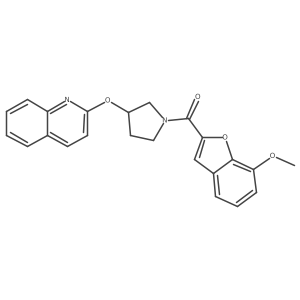 (7-Methoxybenzofuran-2-yl)(3-(quinolin-2-yloxy)pyrrolidin-1-yl)methanone Structure