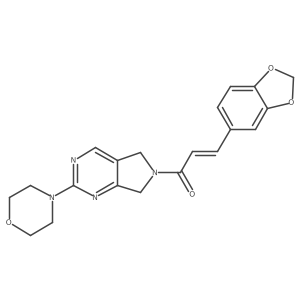 (E)-3-(benzo[d][1,3]dioxol-5-yl)-1-(2-morpholino-5H-pyrrolo[3,4-d]pyrimidin-6(7H)-yl)prop-2-en-1-one结构式