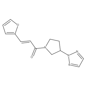 (E)-1-(3-(2H-1,2,3-triazol-2-yl)pyrrolidin-1-yl)-3-(furan-2-yl)prop-2-en-1-one结构式