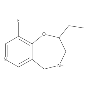 (R)-2-Ethyl-9-fluoro-2,3,4,5-tetrahydropyrido[3,4-f][1,4]oxazepine结构式