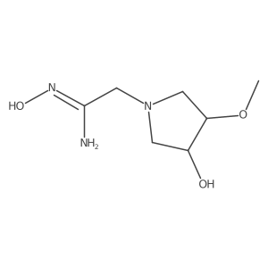 (Z)-N'-hydroxy-2-(3-hydroxy-4-methoxypyrrolidin-1-yl)acetimidamide结构式