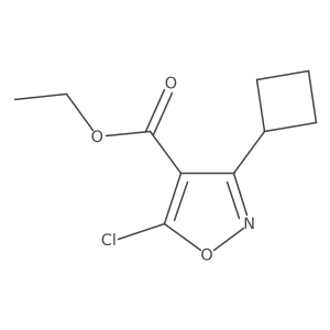 Ethyl 5-chloro-3-cyclobutyl-1,2-oxazole-4-carboxylate结构式