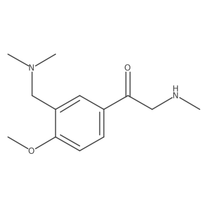 1-{3-[(Dimethylamino)methyl]-4-methoxyphenyl}-2-(methylamino)ethan-1-one Structure