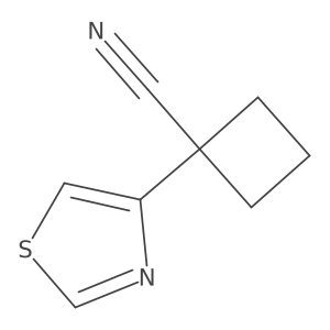 1-(1,3-Thiazol-4-yl)cyclobutane-1-carbonitrile结构式