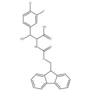 3-(4-Chloro-3-fluorophenyl)-2-(9H-fluoren-9-ylmethoxycarbonylamino)-3-hydroxypropanoic acid Structure