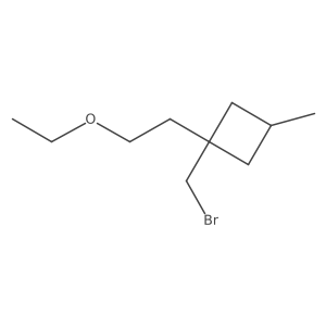 1-(Bromomethyl)-1-(2-ethoxyethyl)-3-methylcyclobutane Structure