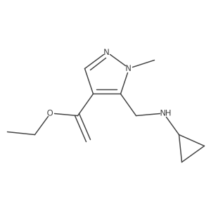 N-{[4-(1-ethoxyethenyl)-1-methyl-1H-pyrazol-5-yl]methyl}cyclopropanamine结构式