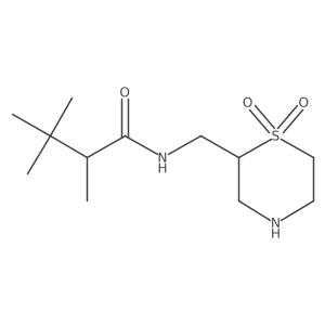 N-[(1,1-dioxo-1lambda6-thiomorpholin-2-yl)methyl]-2,3,3-trimethylbutanamide结构式