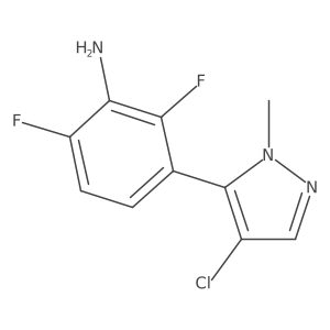 3-(4-chloro-1-methyl-1H-pyrazol-5-yl)-2,6-difluoroaniline结构式