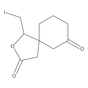 1-(Iodomethyl)-2-oxaspiro[4.5]decane-3,7-dione结构式