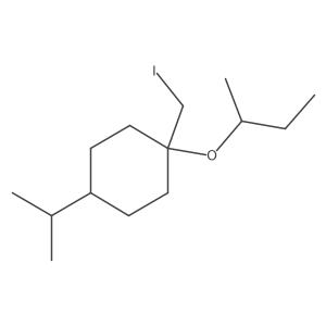 1-(Butan-2-yloxy)-1-(iodomethyl)-4-(propan-2-yl)cyclohexane Structure