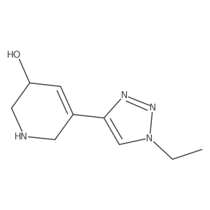 5-(1-ethyl-1H-1,2,3-triazol-4-yl)-1,2,3,6-tetrahydropyridin-3-ol结构式