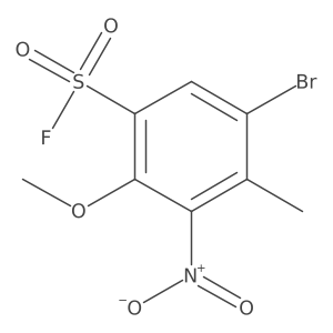 5-Bromo-2-methoxy-4-methyl-3-nitrobenzene-1-sulfonyl fluoride Structure