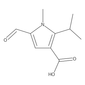 5-formyl-1-methyl-2-(propan-2-yl)-1H-pyrrole-3-carboxylic acid结构式