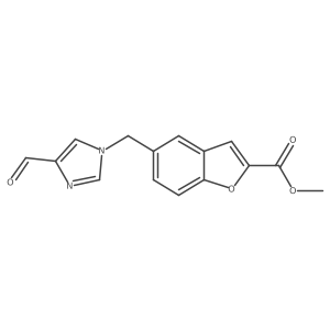 methyl 5-[(4-formyl-1H-imidazol-1-yl)methyl]-1-benzofuran-2-carboxylate结构式
