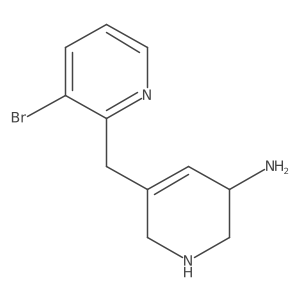 5-[(3-Bromopyridin-2-yl)methyl]-1,2,3,6-tetrahydropyridin-3-amine结构式
