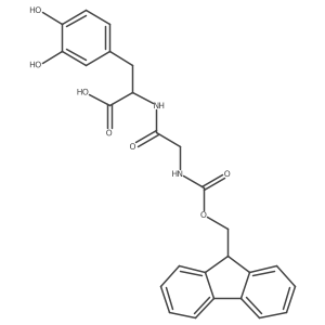 (2S)-3-(3,4-dihydroxyphenyl)-2-[2-({[(9H-fluoren-9-yl)methoxy]carbonyl}amino)acetamido]propanoic acid结构式