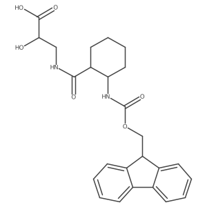 (2S)-3-{[2-({[(9H-fluoren-9-yl)methoxy]carbonyl}amino)cyclohexyl]formamido}-2-hydroxypropanoic acid Structure
