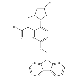 3-({[(9H-fluoren-9-yl)methoxy]carbonyl}amino)-4-(4-hydroxy-2-methylpyrrolidin-1-yl)-4-oxobutanoic acid结构式