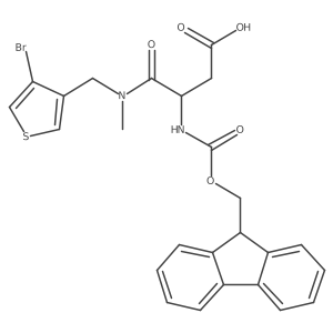 3-{[(4-bromothiophen-3-yl)methyl](methyl)carbamoyl}-3-({[(9H-fluoren-9-yl)methoxy]carbonyl}amino)propanoic acid Structure